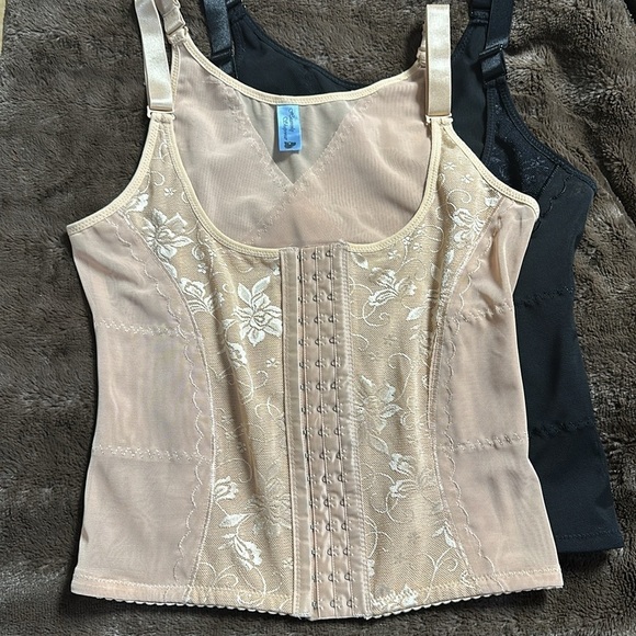 HEAVENLY SHAPEWEAR-  2- Adjustable Tank Top Body Shaper/Vintage Corset Sz 1X - Picture 2 of 13